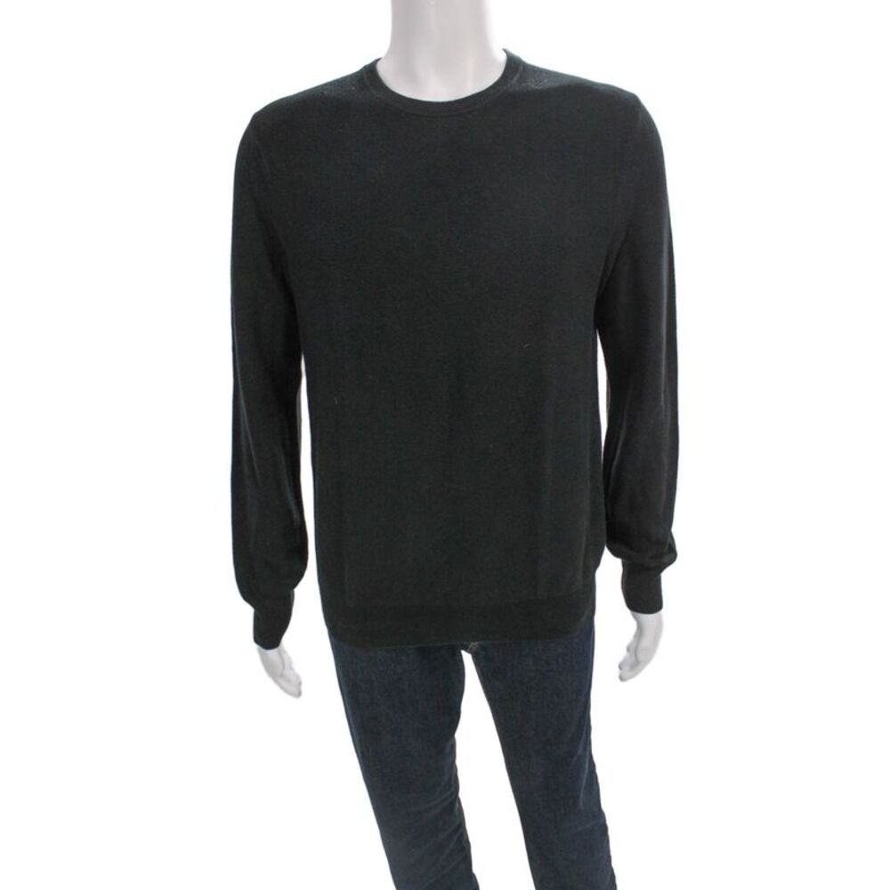 J Crew Mens Pullover Sweater Gray 100% Cotton Crew Neck Long Sleeve Size M